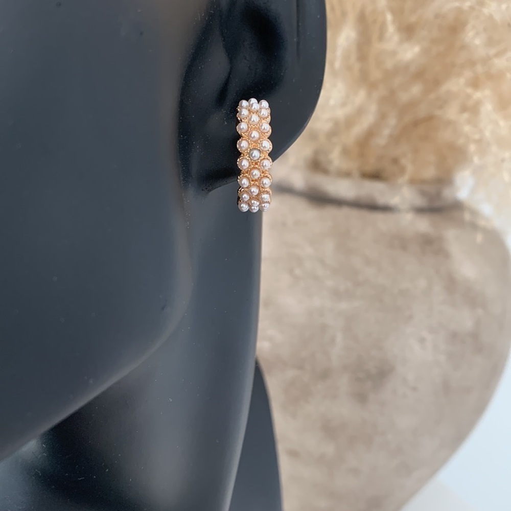Gold with Pearl Earrings